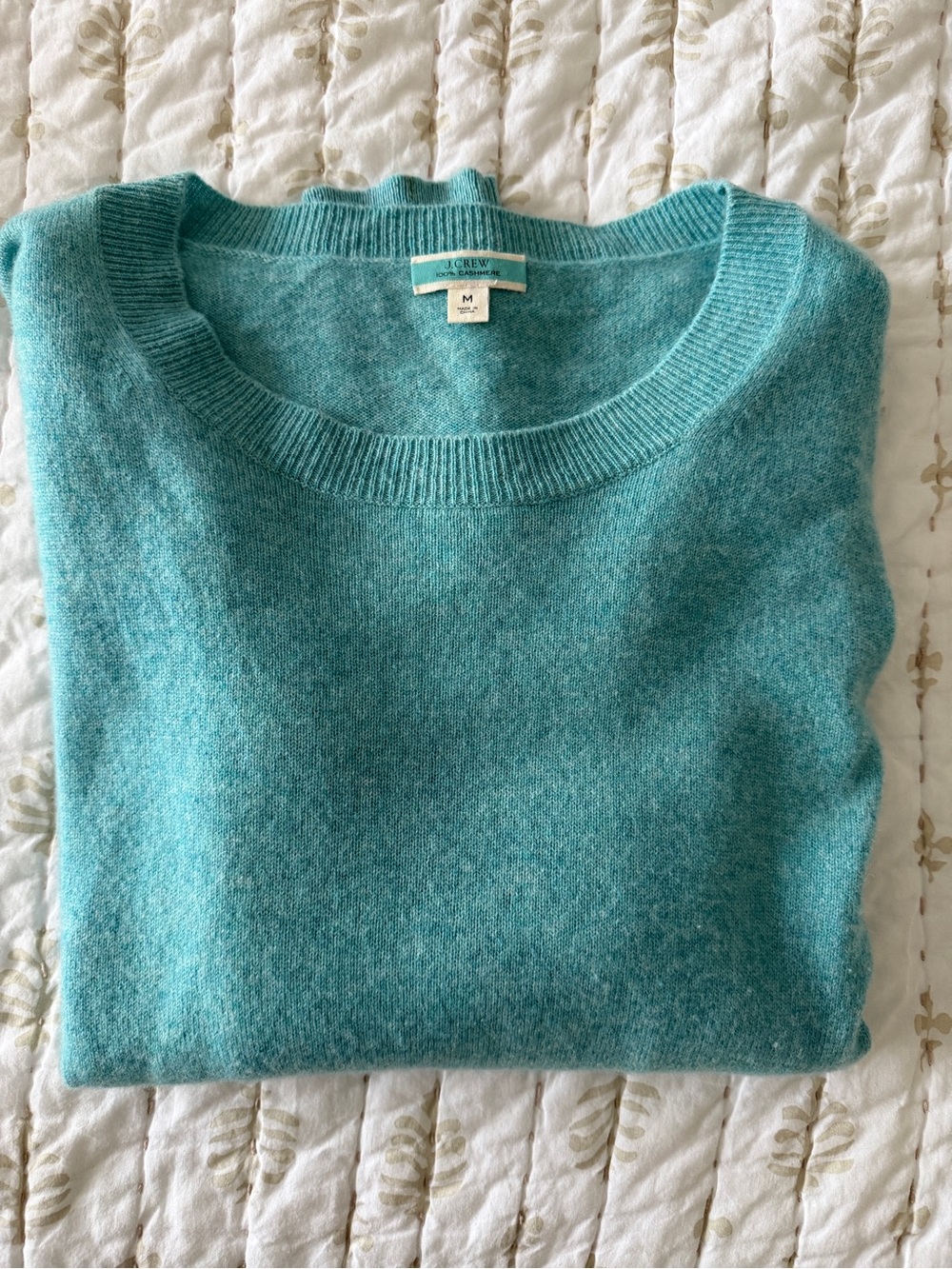 J. Crew Teal Scoopneck Wool Blend Sweater